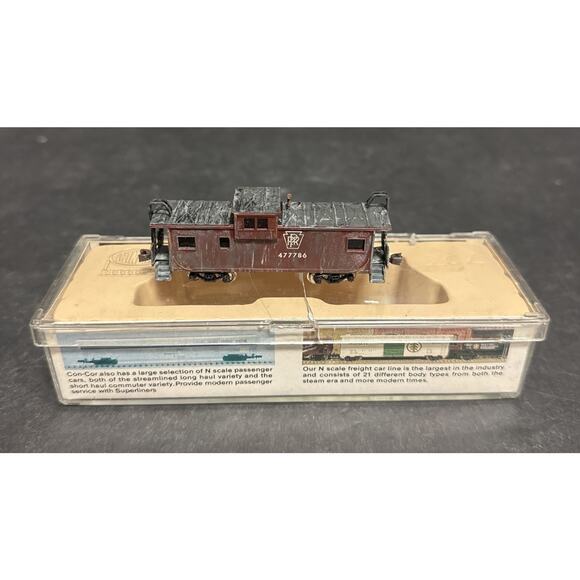 Con-Cor Pennsylvania Extended Vision Caboose 477786 N Scale Train 0001-01261M - Picture 1 of 9